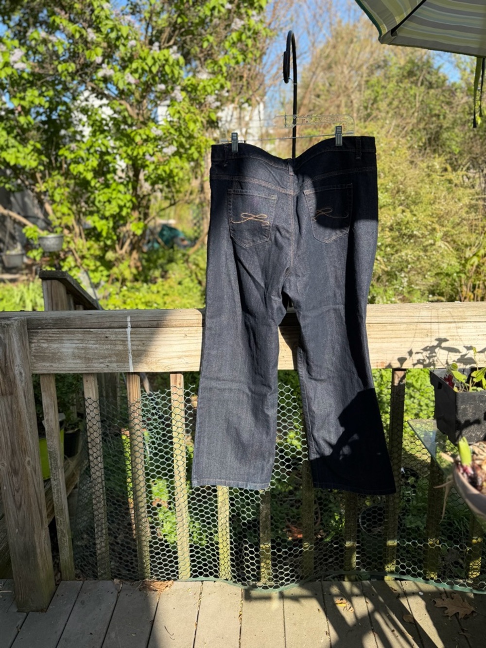 Style & Co. Woman Dark Denim Straight Leg Size 18 W Petite Jean Preowned - Picture 4 of 14